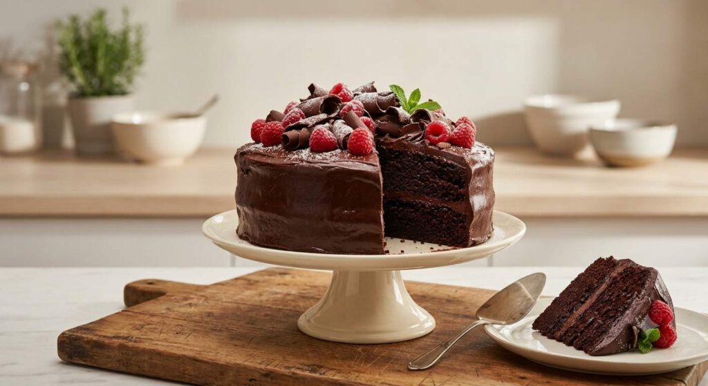 Bolo de chocolate com ganache
