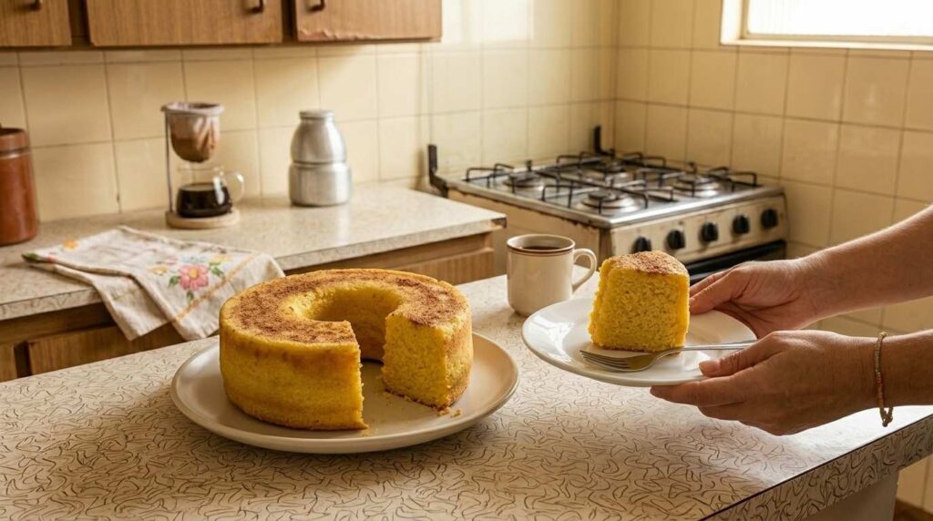 Bolo de Fuba com coco